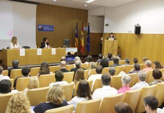 La sala magna del Hospital de Manacor en el momento de la presentación del Plan.