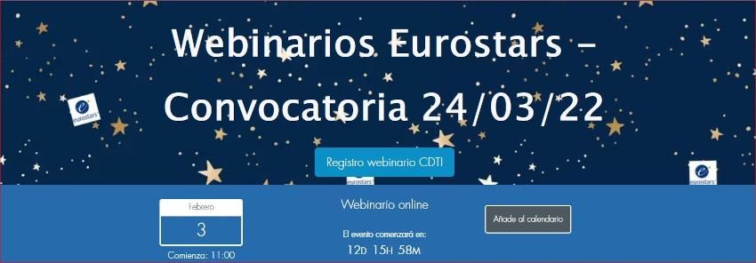 Webinarios Eurostars-3 - convocatoria del 24 de marzo