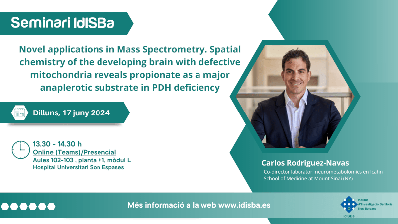 Novel applications in Mass Spectrometry. Spatial chemistry of the developing brain with defective mitochondria reveals propionate as a major anaplerotic substrate in PDH deficiency