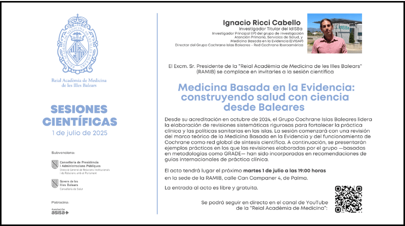 Medicina Basada en la Evidencia:  construyendo salud con ciencia  desde Baleares