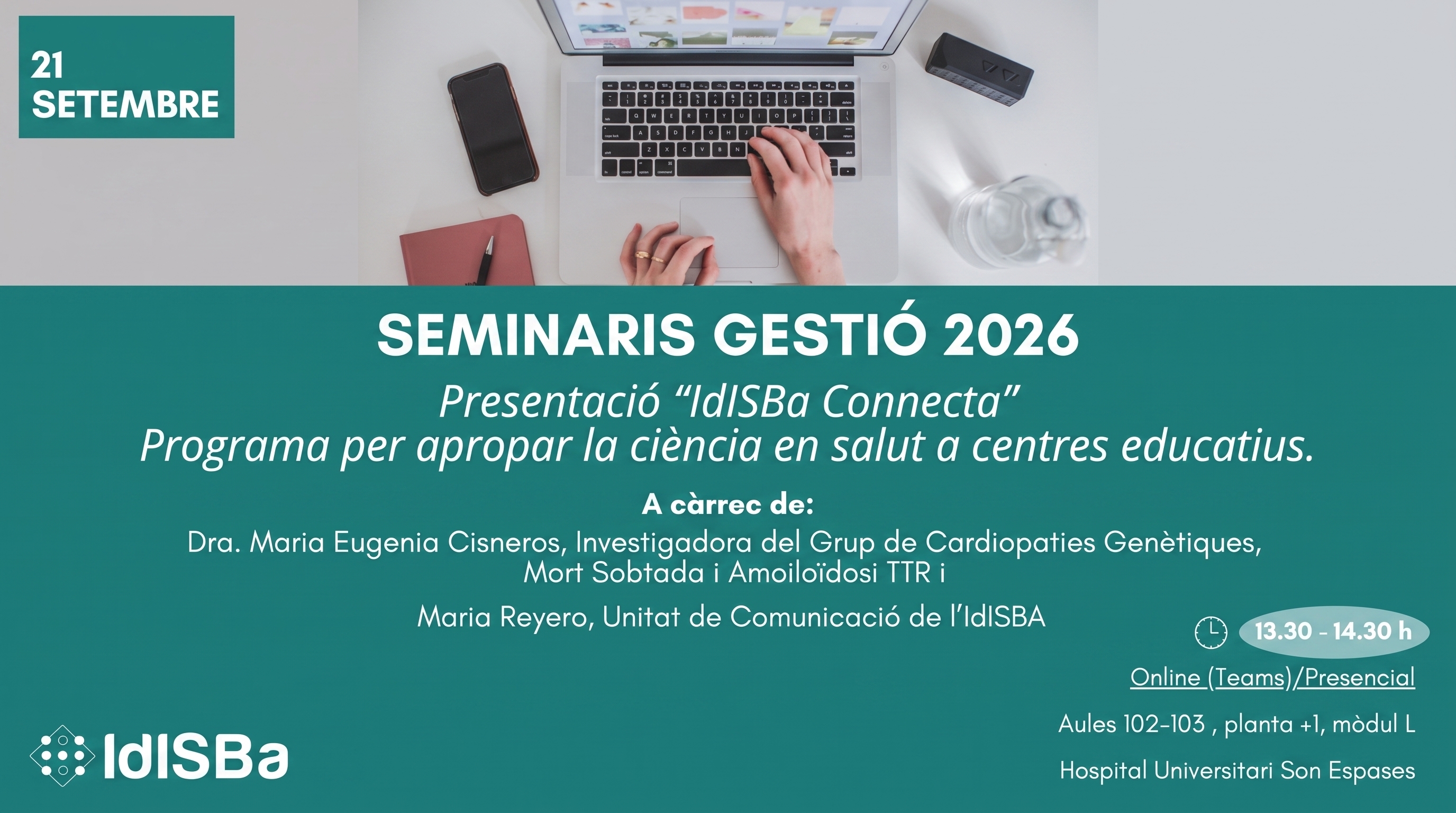 Presentació del programa IdISBa Connecta per apropar la ciència en salut als centres educatius
