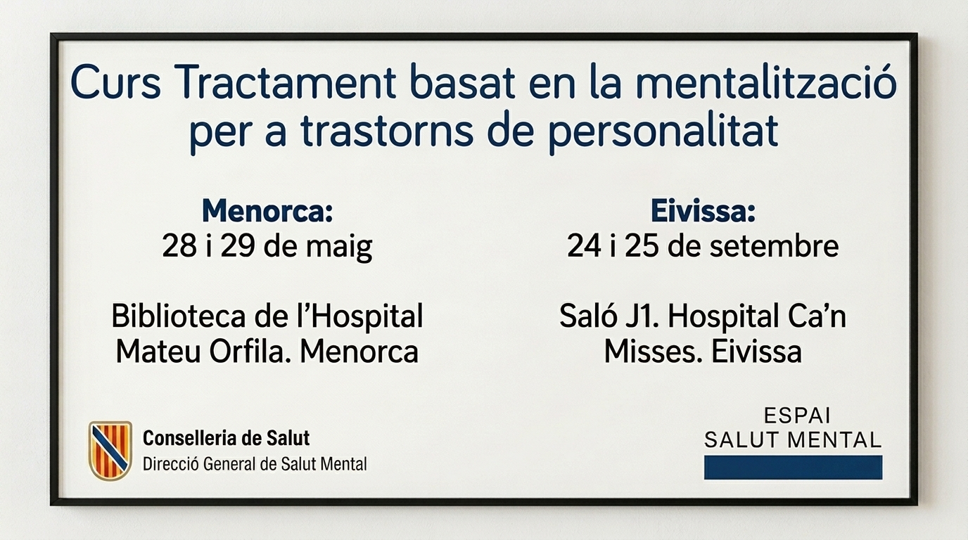 Curs tractament basat en la mentalització per a trastorns de personalitat