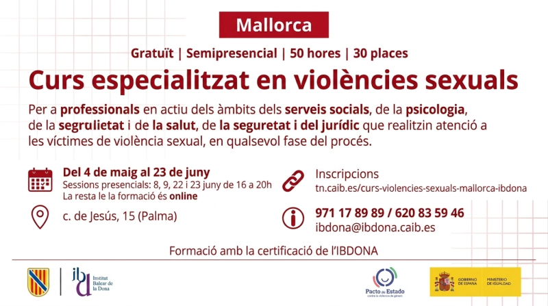Curs especialitzat en violències sexuals
