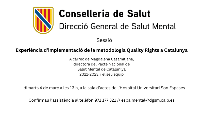 Experiència d’implementació de la metodologia Quality Rights a Catalunya
