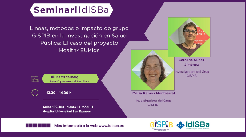 Líneas, métodos e impacto del grupo GISPIB  en la investigación en Salud Pública: El caso del proyecto Health4EUKids