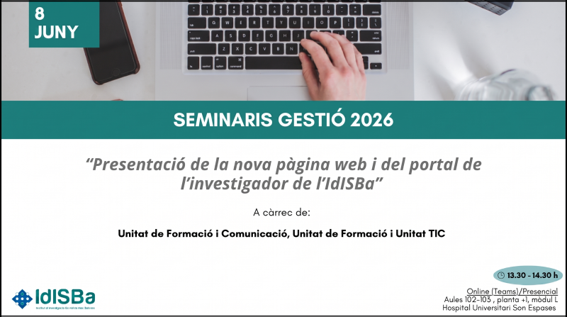 Presentació de la nova pàgina web i del portal de l’investigador de l’IdISBa