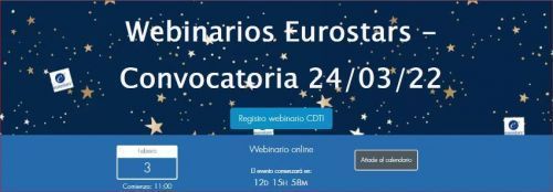 Webinarios Eurostars-3 - convocatoria del 24 de marzo
